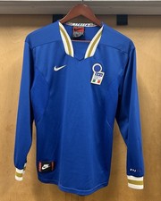 ITALY 1996 1997 HOME FOOTBALL SHIRT SOCCER JERSEY LONG SLEEVE NIKE MENS MEDIUM
