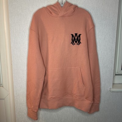 Amiri Pullover Hoodie Größe Small Oversize korallenrosa gesticktes Logo neu mit Etikett