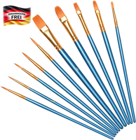 Vicloon Nylon Pinsel, 10 StüCk KüNstlerpinsel, Pinselset-Malen FüR Aquarell, Acr