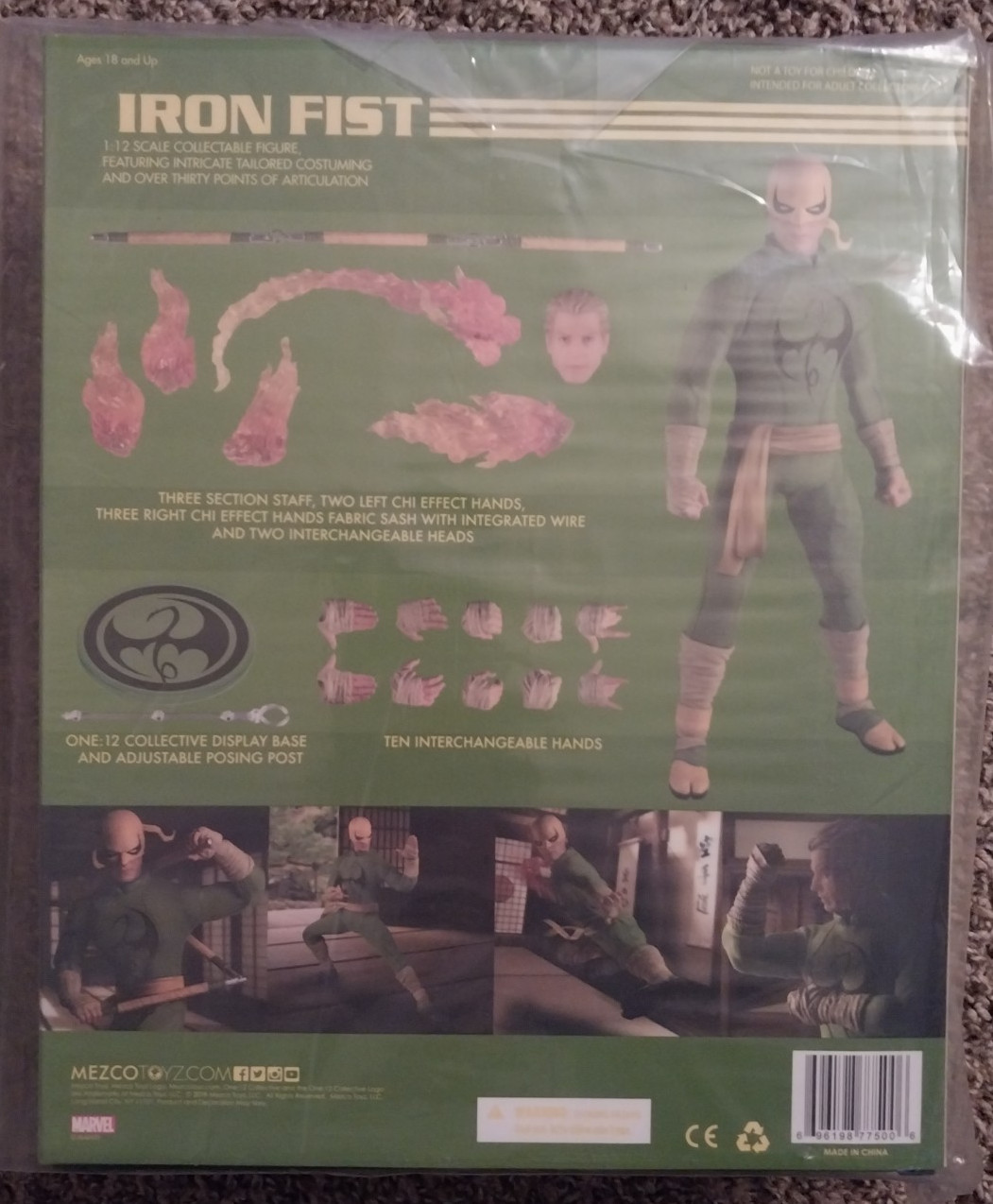 One:12 Collective Marvel Comics Iron Fist Heroes for Hire Action Figure Mezco