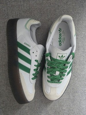 Adidas Samba XLG Gr. 42½  Sneaker weiß/grün Neuwertig 