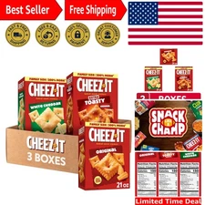 Delicious Cheese Crackers Variety Pack: , White Cheddar & Extra Toasty