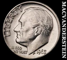 1963-D Silver Roosevelt Dime - Choice Gem Brilliant Unc  Lustrous  #J9564
