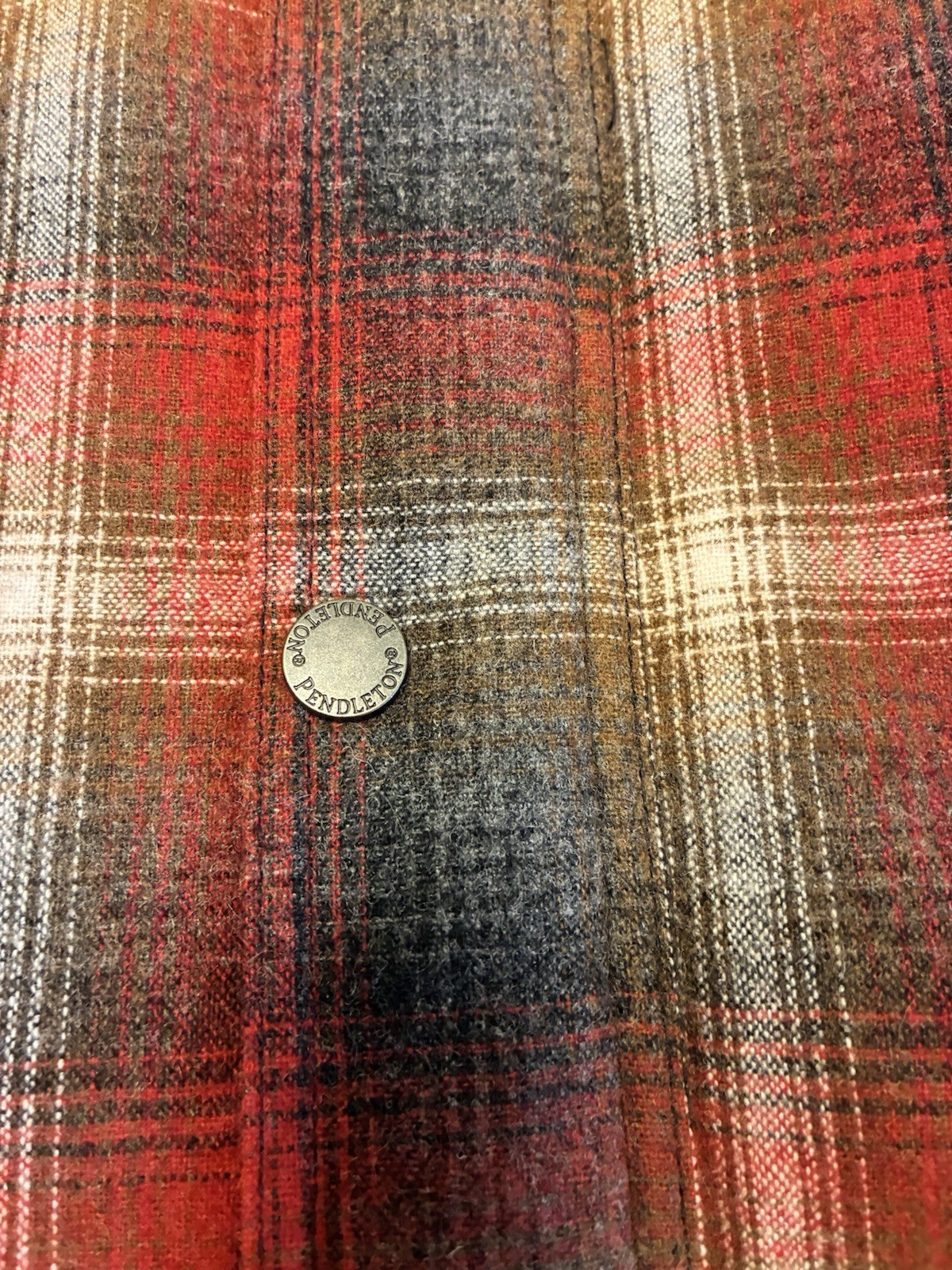 Pendleton Wool Blend Red/Gray Plaid Lined Jacket … - image 3