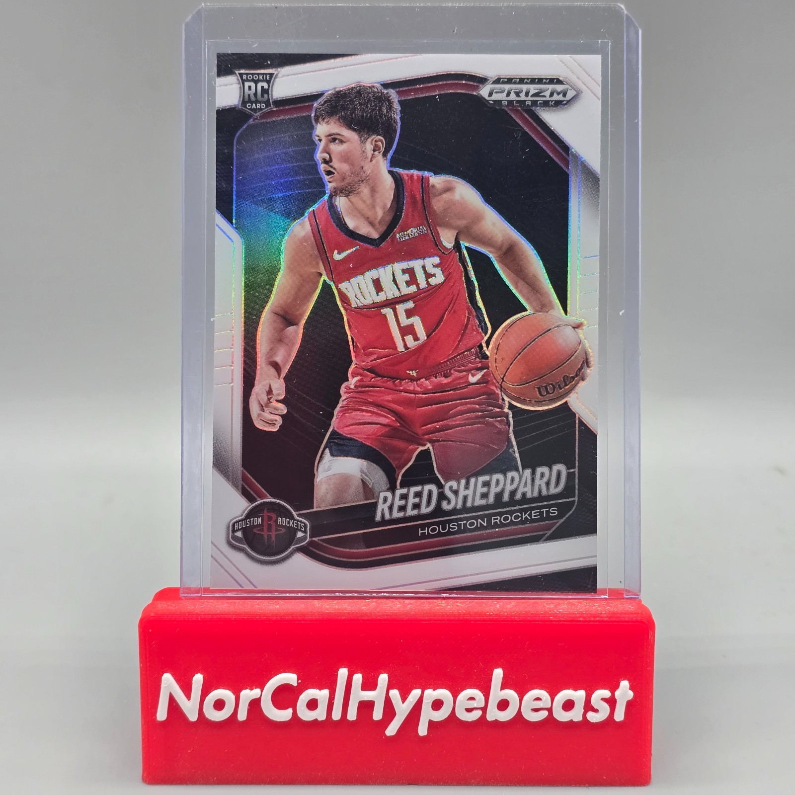 2024-25 Panini Prizm Black Basketball REED SHEPPARD RC #145 White /175 Rookie