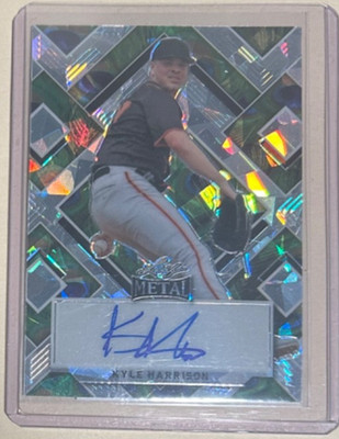 1/1 KYLE HARRISON AUTO 2022 LEAF METAL PEACOCK CRYSTALS PPP #1/1 w/COA BREWERS