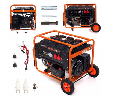 Notstromaggregat Stromgenerator Benzin 5500W 230V 12V 4-Takt 15PS Stromerzeuger