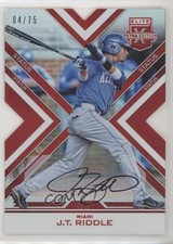 2016 Panini Elite Extra Edition Status Red Die-Cut 4/75 JT Riddle #83 Auto xr1