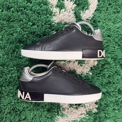 Size 7.5UK / 8.5M - Dolce & Gabbana Portofino Black Silver - Clean