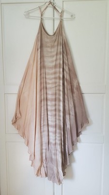 By o la la...! Wunderschönes Boho Maxikleid Tie-Dye Batik Neckholder Gr. onesize
