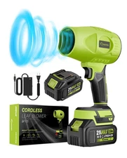Saker Cordless Leaf Blower Portable Dust Cleaner 2x 4.0Ah Battery 180,000 RPM
