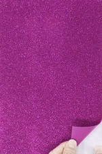 Allgala 12-Pack Fuchsia Glitter EVA Foam Sheets, 8"x12", Self-Adhesive for Craft