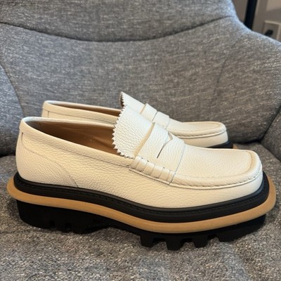White Dries Van Noten Loafers W/ Vibram Sole New No Box