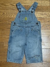2009 Levi  s Unisex 12M Overalls with Hand Stitched Embroidery EUC 