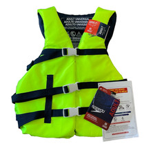 Speedo Adult Life Jacket U.S. Coast Guard Approved Chest 30-52    90lbs