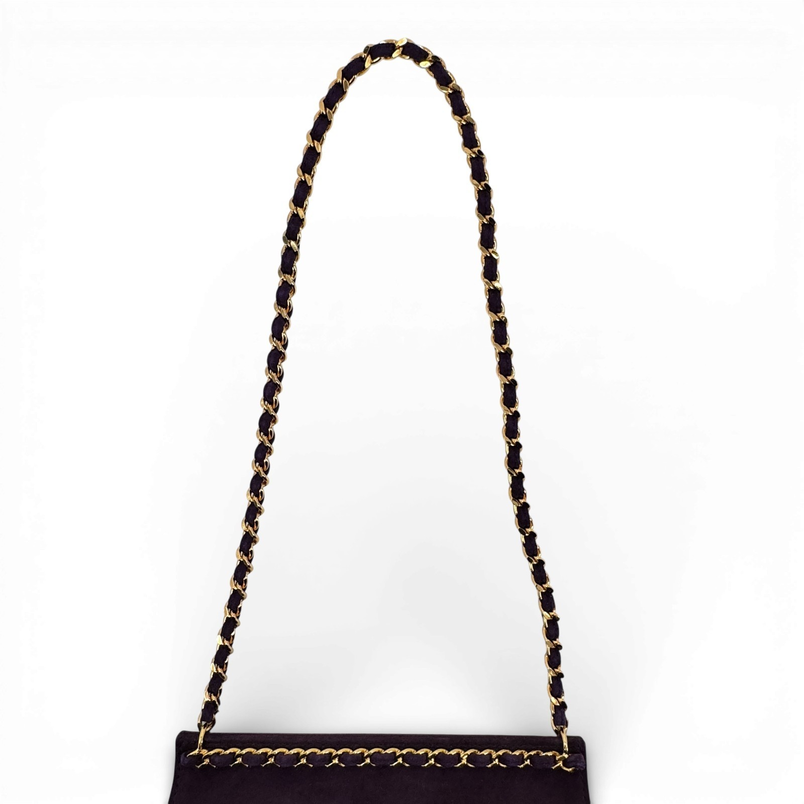 Auth CHANEL Coco Suede Purple Mini Chain Shoulder Bag JQ921 thumbnail 12