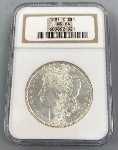 1881 S US Morgan Silver $1 NGC MS64 L24150