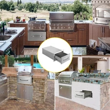 Outdoor Kitchen Drawers,Stainless Flush Mount BBQ Drawers(Multiple sizes)