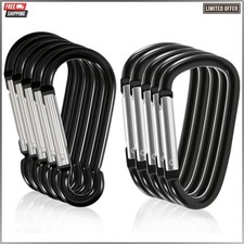 Carabiner Clip, 10 Pack, 855lbs  3" Heavy Duty Caribeaners for Hammocks, Campin..