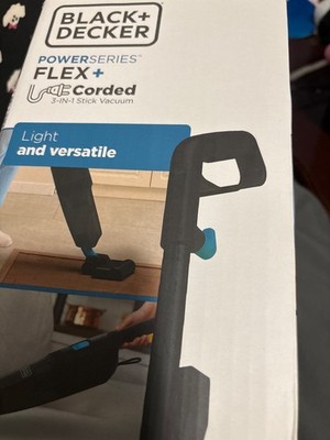 BLACK DECKER POWERSERIES FLEX Corded 3-in-1 Stick Vacuum 600W HEPA Lightweight