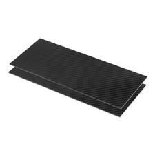2 St&uuml;ck f&uuml;r Kohlefaserplatte 3K 250x100x1mm Platte satiniert gl&auml;nzend