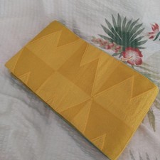 Yukata Reversible Half-width Obi Yellow Mint Geometric Dot Pattern