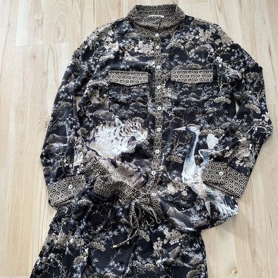 Schiffhauer Munich Set Gr.42 Bluse  und Hose mit Motiv Tiger