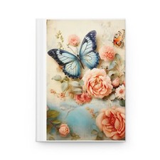 Hardcover Journal Matte - Watercolor Vintage Butterflies