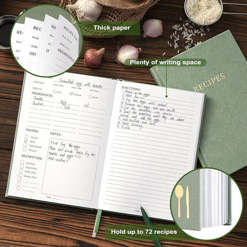 Perfect Blank Recipe Book - Write in Your Own Recipes,Organize Your Recipes - Picture 4 of 12