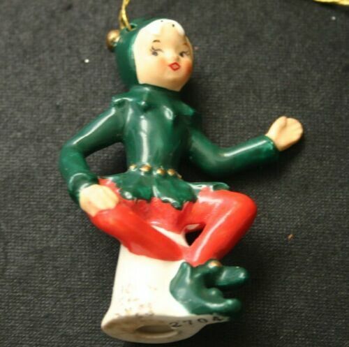 Vintage 1950's Ardalt Japan Hand Painted Santa Bell Joyous Vintage 1950's Ardalt Japan Hand Painted Santa Bell Joyous
