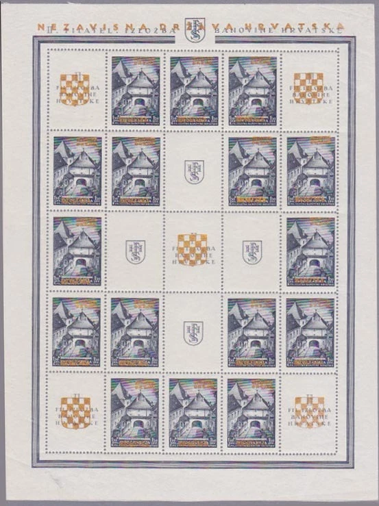 Kroatien 1941 Mi.Nr. 39-40 Bogensatz Type B - Bild 1 von 1