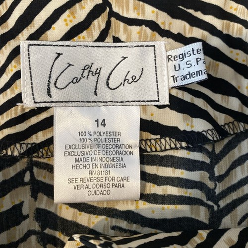 Vintage Kathy Che Bluse Damen Größe Large Safari Print - Bild 2 von 5