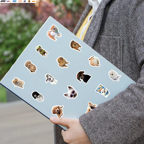 10/50/100Pcs Funny Dog Stickers Cartoon Cute Decals Toy Stationery Guitar Phone - Picture 7 of 9