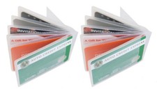 4 Plastic Insert Replacement 6 Card Picture Holder-Bifold Wallet MADE IN USA