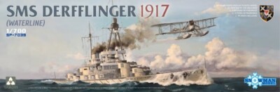 Takom SP-7039 1:700th SMS Derfflinger 1917 (Waterline with 3D printed FF-33E)