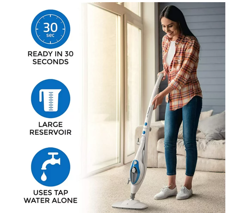PurSteam MFMSCS16 Steam Mop Cleaner 10in1 with Convenient Detachable
