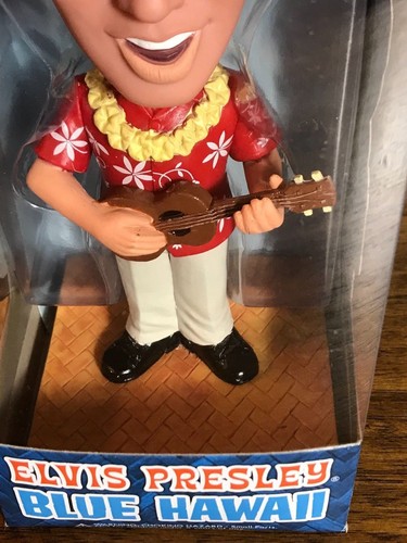 ELVIS PRESLEY ~ AZUL HAWAII WACKY WOBBLER HEAD ~ ¡NUEVO EN CAJA! - Imagen 4 de 11