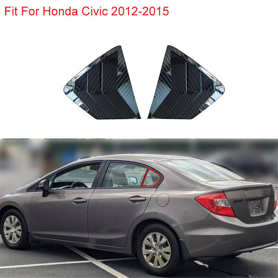 Honda Civic 2012-2015 Carbon Fiber Louvers Carbon Fiber Rear Window ...