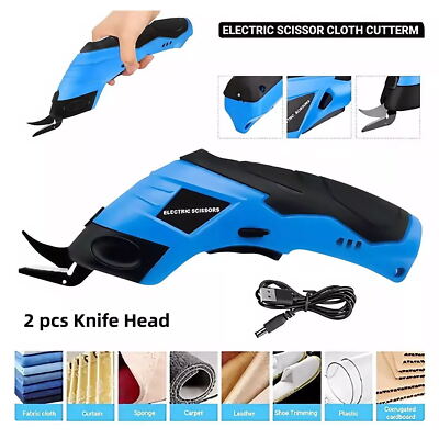 Cordless Electric Scissors For Fabric with 2 Blades, 3.6V Super Scissors Recharg