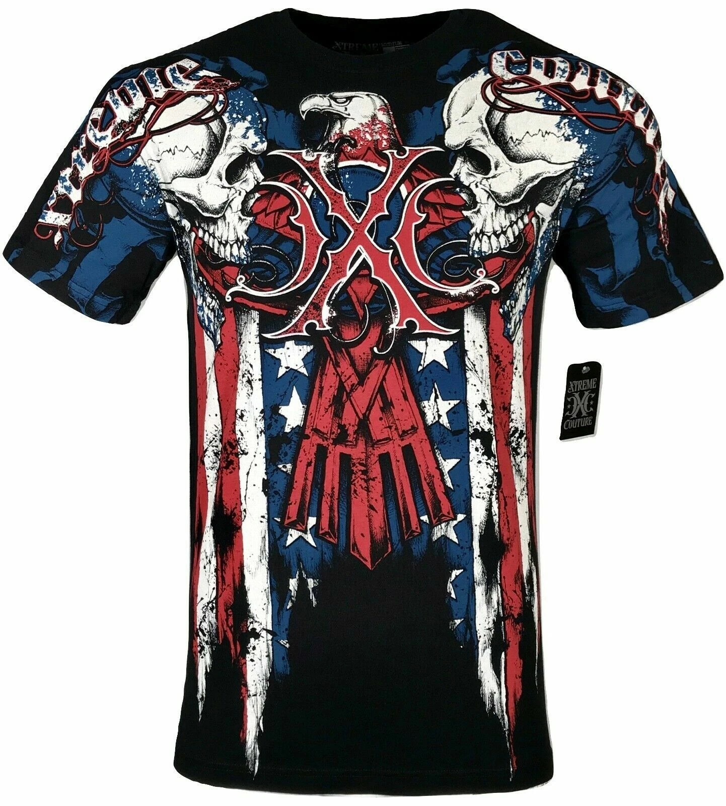 Xtreme Couture Affliction Men's T-Shirt COUTURE PATRIOT Black Biker S-5XL
Opens in a new window or t