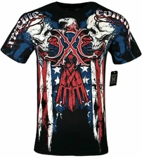 Xtreme Couture Affliction Men's T-Shirt COUTURE PATRIOT Black Biker S-5XL