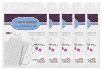 5 Of 3l Scrapbook Adhesives 3d Foam Squares White Self-adhesive 1/4x1/4 308 Ea 5 Of 3l Scrapbook Adhesives 3d Foam Squares White Self-adhesive 1/4x1/4 308 Ea