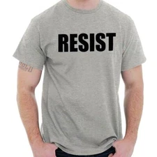 Resist Make America Great Trump Political Womens or Mens Crewneck T Shirt Tee