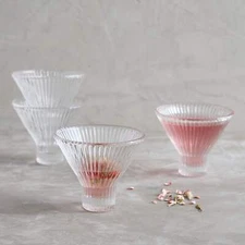 Clear Martini Glasses - Set of 4