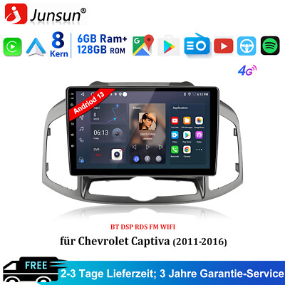 DAB+ Carplay Android 14 Autoradio GPS NAVI 128GB Für Chevrolet Captiva 2011-2016