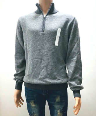 Goodfellow & Co 1/4 Zip Up Pullover Sweater for Men Color Gray - Sizes M.