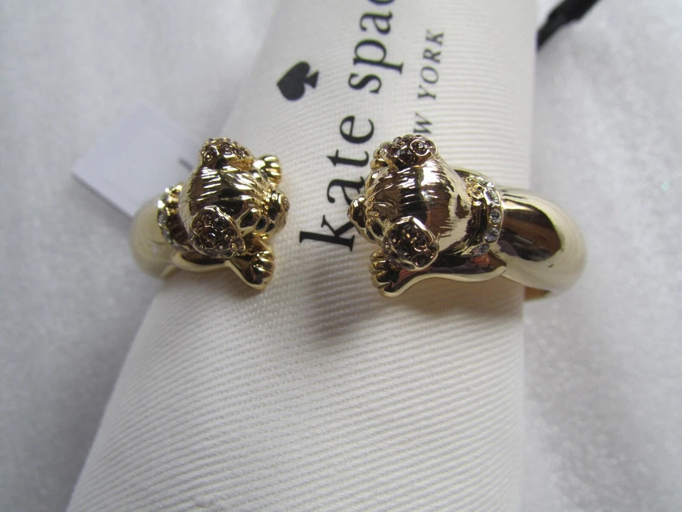 Brazalete Kate Spade Nueva York Cachorro Bisagra Abierta Puño Nuevo Foto 2 de 4