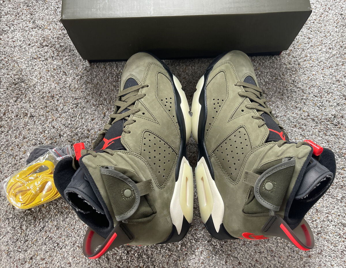 Nike x Travis Scott Air Jordan 6 Cactus Jack Size 10 Olive Nike x Travis Scott Air Jordan 6 Cactus Jack Size 10 Olive