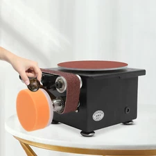 3-in-1 7 Speed 1.2x15in Mini Belt Sander Belt Disc Combo Sander Polisher Grinder