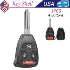 For 2007-2017 Jeep Compass Wrangler Key Fob Remote Case Shell Cover KOBDT04A